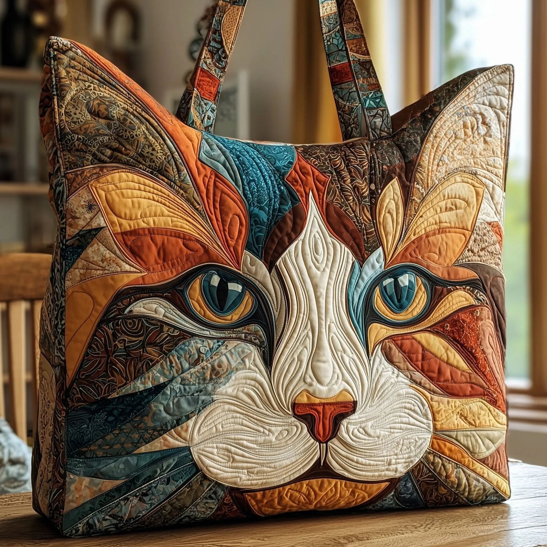 Digital Printed Quilted Tote Bag for Commuting and Casual Use