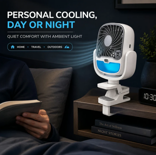 Portable Air Cooler,3-Speed USB Rechargeable Fan
